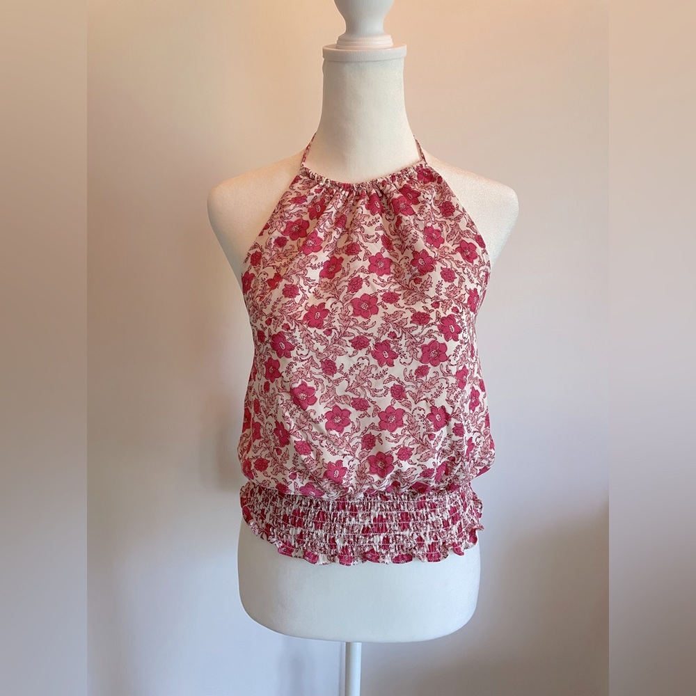 NWT Sienna Sky Pink Floral XL Halter Top
